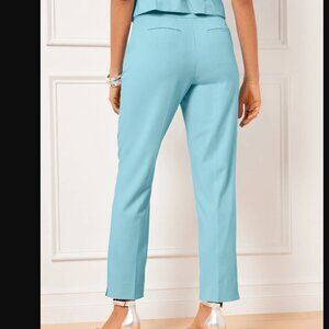 NWT Talbots City Twill Ankle Pants, Size 6, Sky Blue
